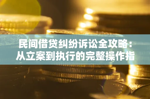 武汉民间借贷纠纷诉讼全攻略：从立案到执行的完整操作指南