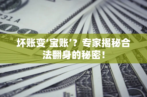 武汉坏账变‘宝账’？专家揭秘合法翻身的秘密！