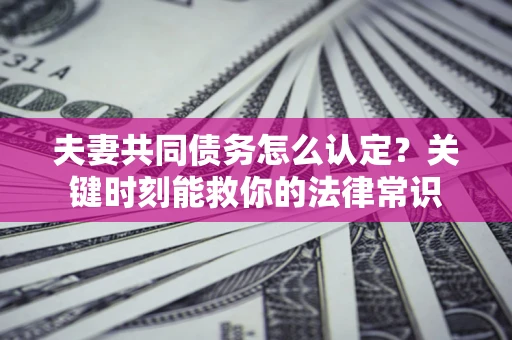 武汉夫妻共同债务怎么认定？关键时刻能救你的法律常识