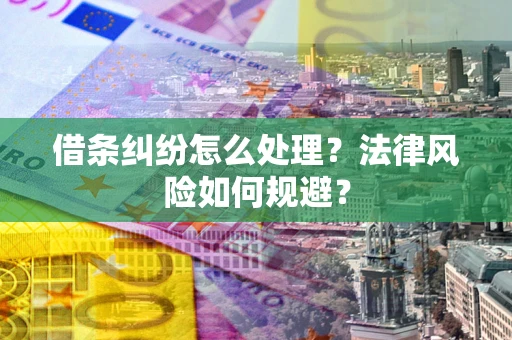 武汉借条纠纷怎么处理？法律风险如何规避？