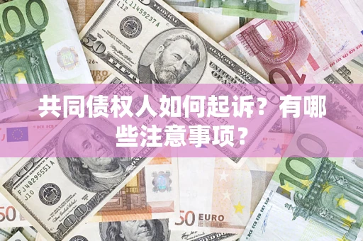 武汉共同债权人如何起诉？有哪些注意事项？